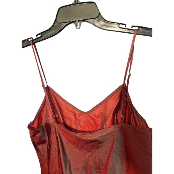 Y2K Gap Wine‎ Red Slip Dress XS Adjustable Straps Nylon/Acetate Blend - Picture 5 of 5